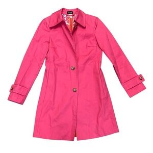J. Crew Vibrant Pink Trench Coat